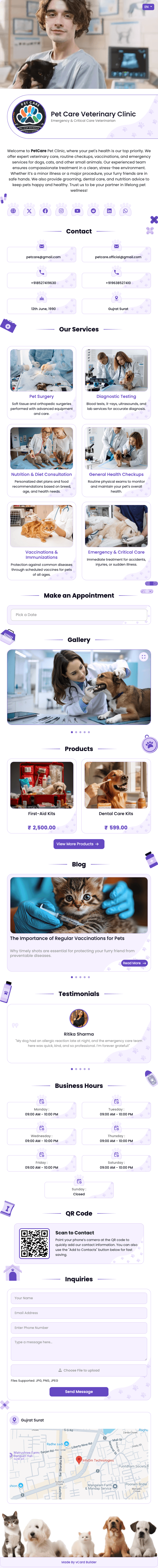Pet Clinic DigiCard