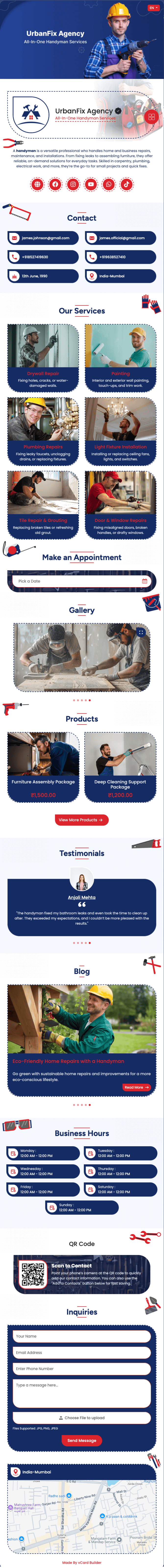 Handyman Services DigiCard