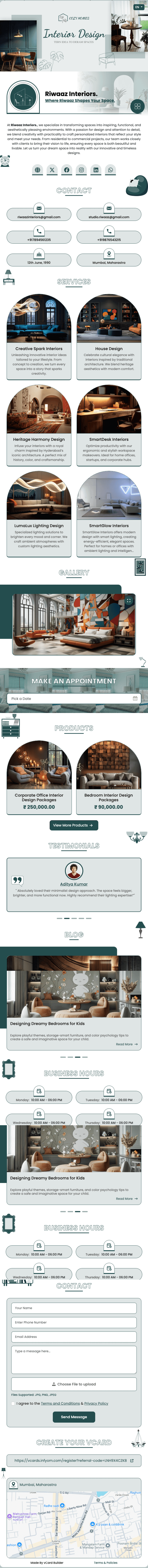 Interior Designer DigiCard